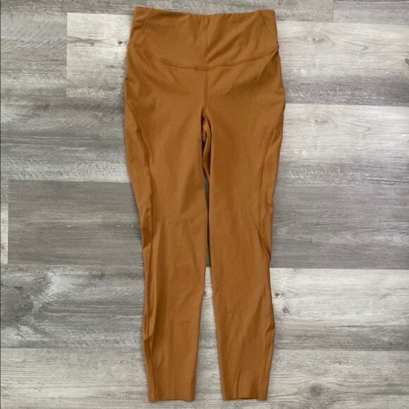 Lululemon Base Pace HR Tight 25" Legging Womens 6 Ancient Copper Brown Raw Hem - Picture 1 of 12